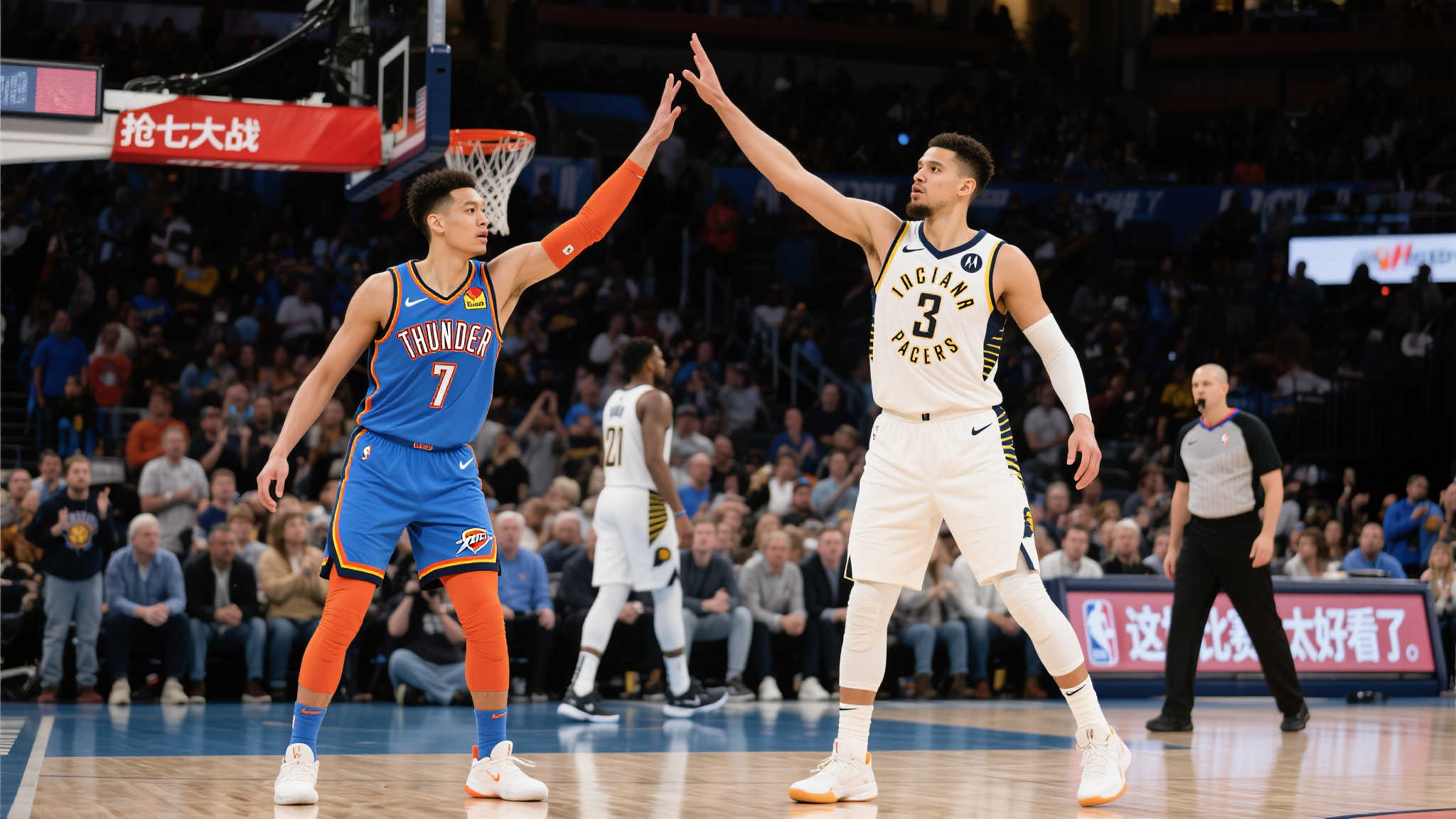 曾令旭赞步行者与雷霆抢七对决引人入胜 在篮球赛场上,能与“抢七大战”挂钩的比赛总是格外吸